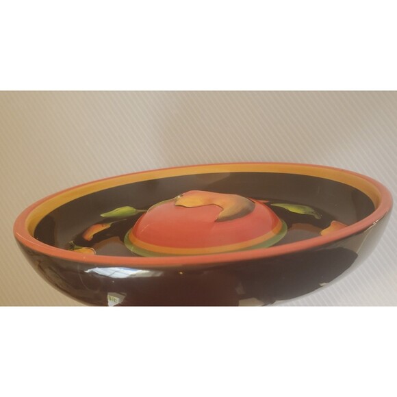 CLAY ART HAND PAINTED JALAPENO MARGARITA SALTER 7" PEPPERS Trinket Nut Dish Red - Picture 7 of 8